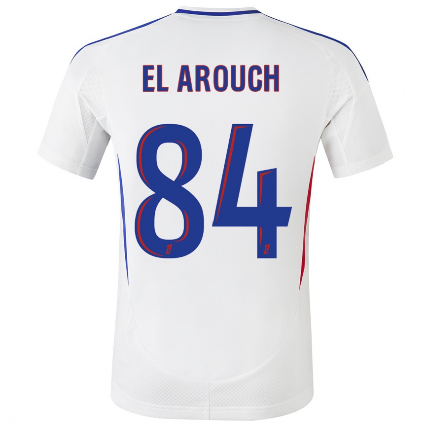 Enfant Football Maillot Mohamed El Arouch #84 Blanc Bleu Tenues Domicile 2024/25 Canada