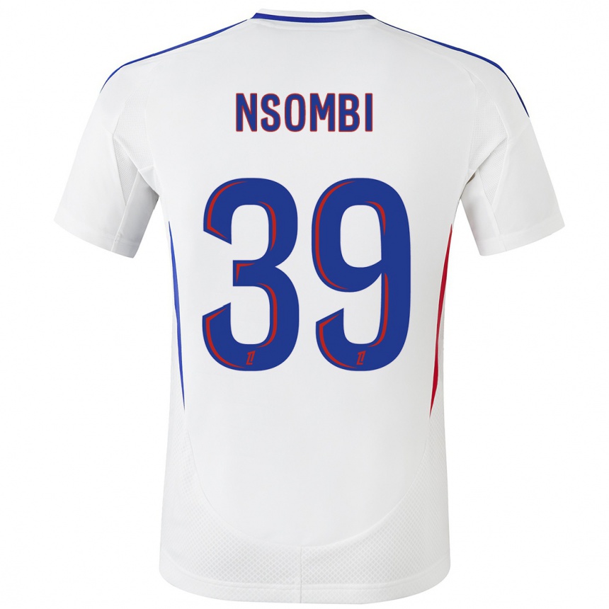 Enfant Football Maillot Gael Nsombi #39 Blanc Bleu Tenues Domicile 2024/25 Canada