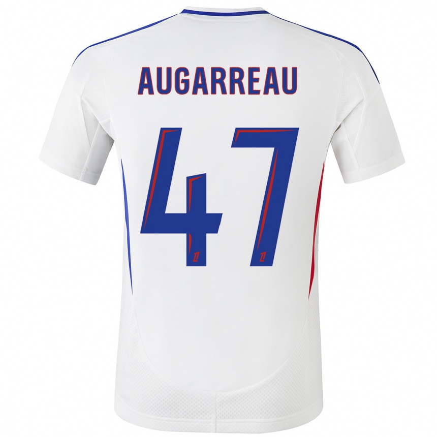 Kids Football Sofiane Augarreau #47 White Blue Home Jersey 2024/25 T-Shirt Canada