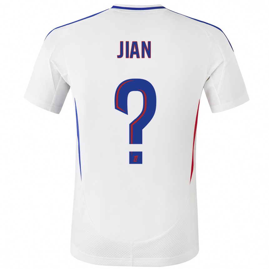 Enfant Football Maillot Tao Jian #0 Blanc Bleu Tenues Domicile 2024/25 Canada