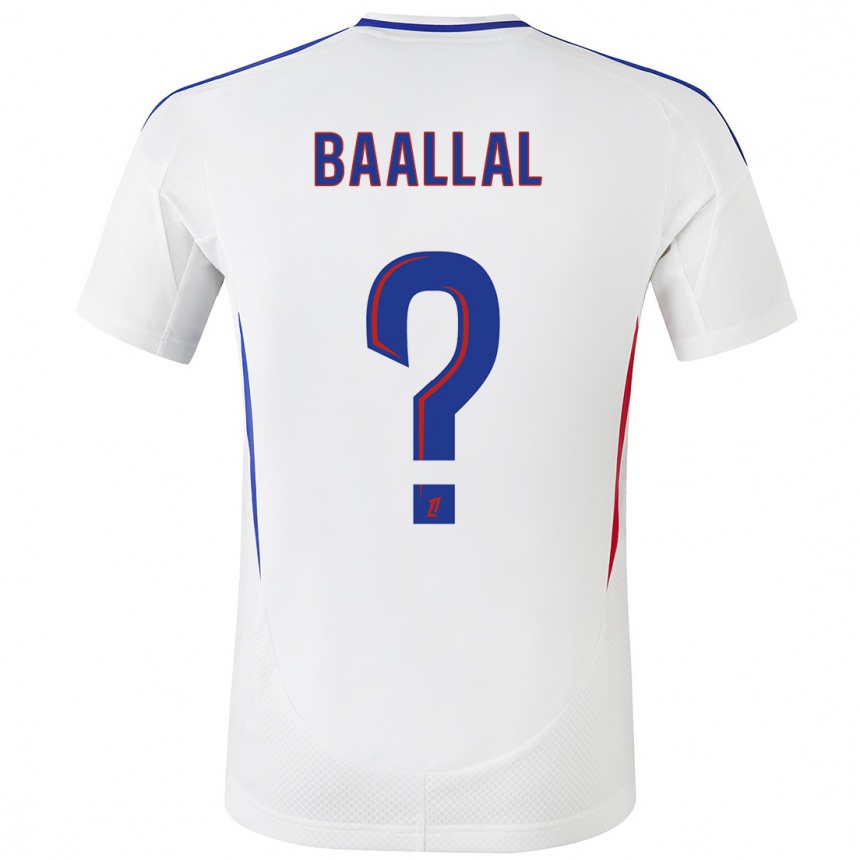 Enfant Football Maillot Abdellah Baallal #0 Blanc Bleu Tenues Domicile 2024/25 Canada