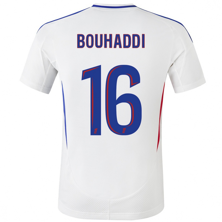 Kids Football Sarah Bouhaddi #16 White Blue Home Jersey 2024/25 T-Shirt Canada