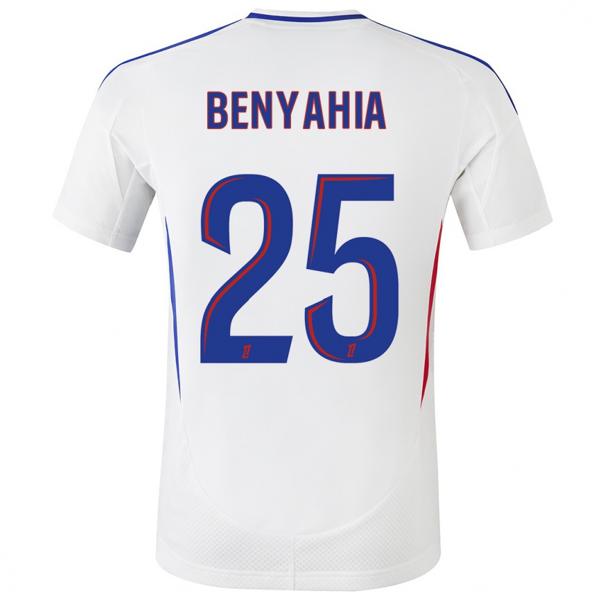 Kids Football Ines Benyahia #25 White Blue Home Jersey 2024/25 T-Shirt Canada