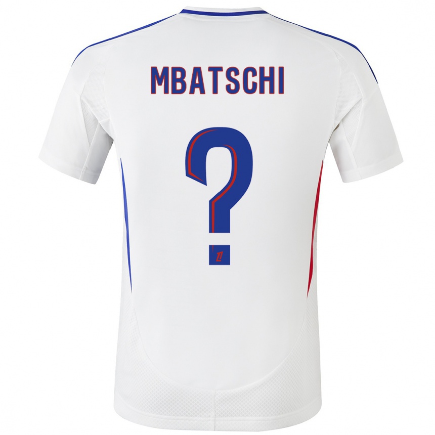 Kids Football Prince Mbatschi #0 White Blue Home Jersey 2024/25 T-Shirt Canada