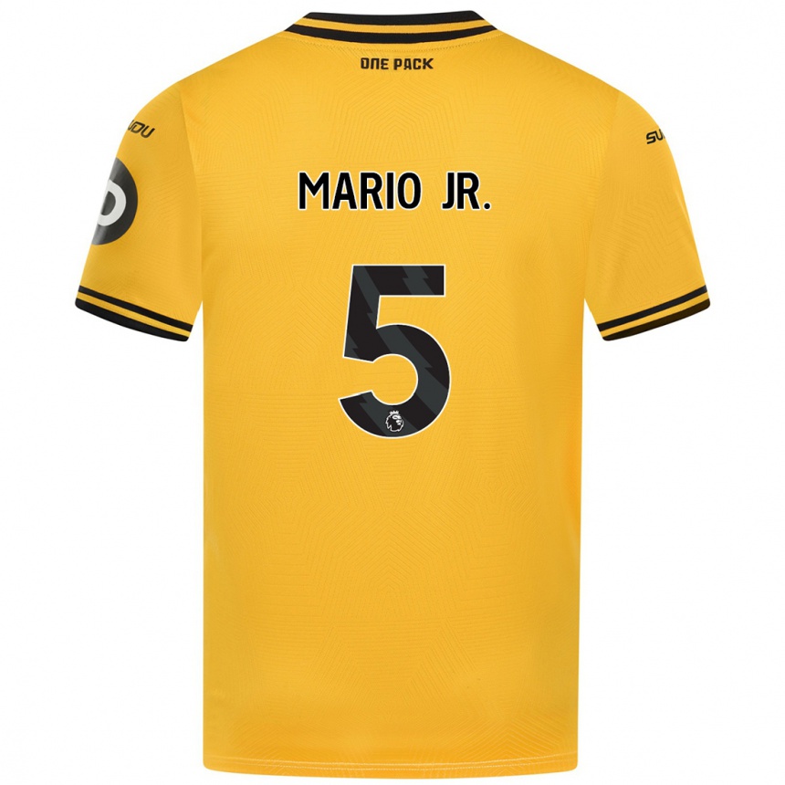 Enfant Football Maillot Mario Lemina #5 Jaune Tenues Domicile 2024/25 Canada