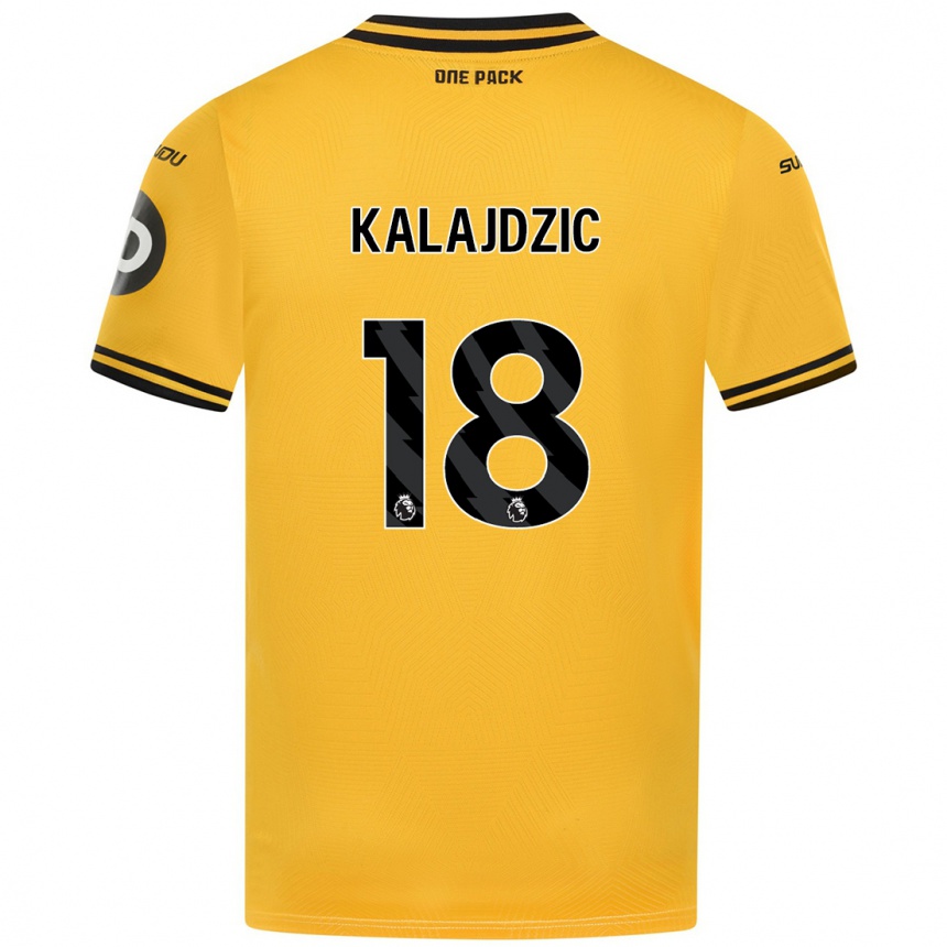 Kids Football Sasa Kalajdzic #18 Yellow Home Jersey 2024/25 T-Shirt Canada