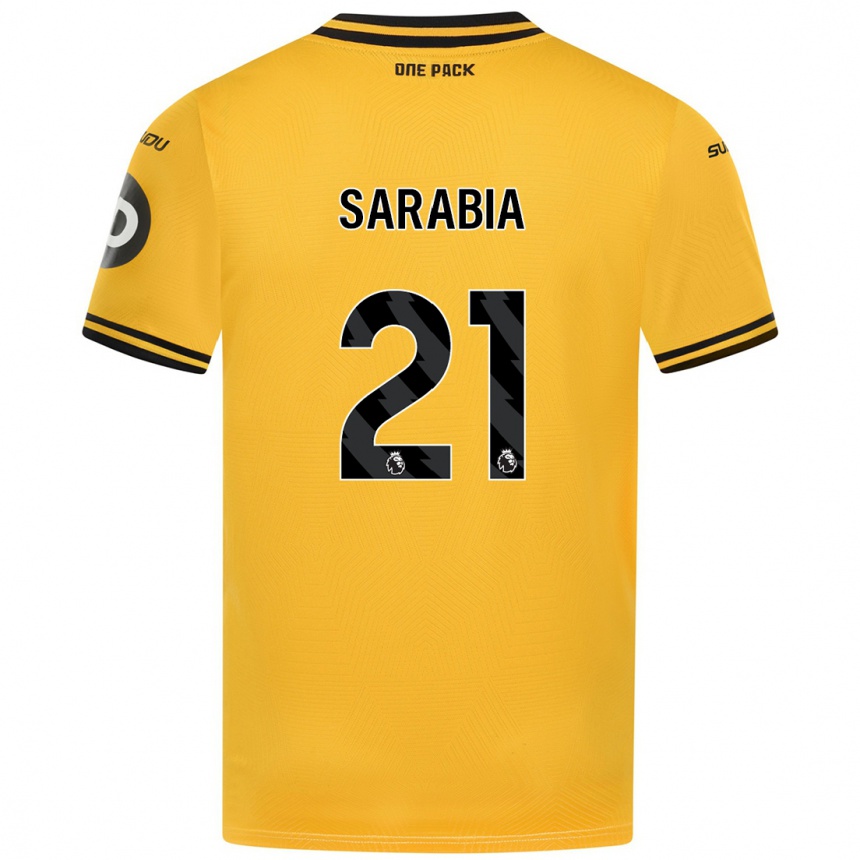 Enfant Football Maillot Pablo Sarabia #21 Jaune Tenues Domicile 2024/25 Canada