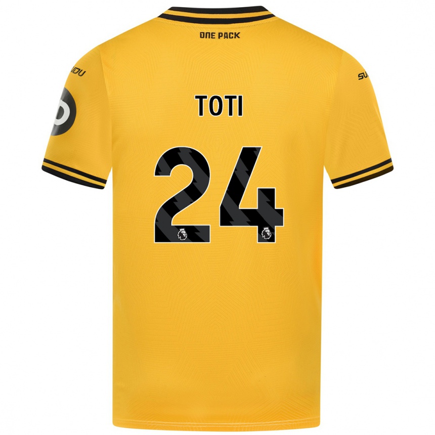 Kids Football Toti #24 Yellow Home Jersey 2024/25 T-Shirt Canada