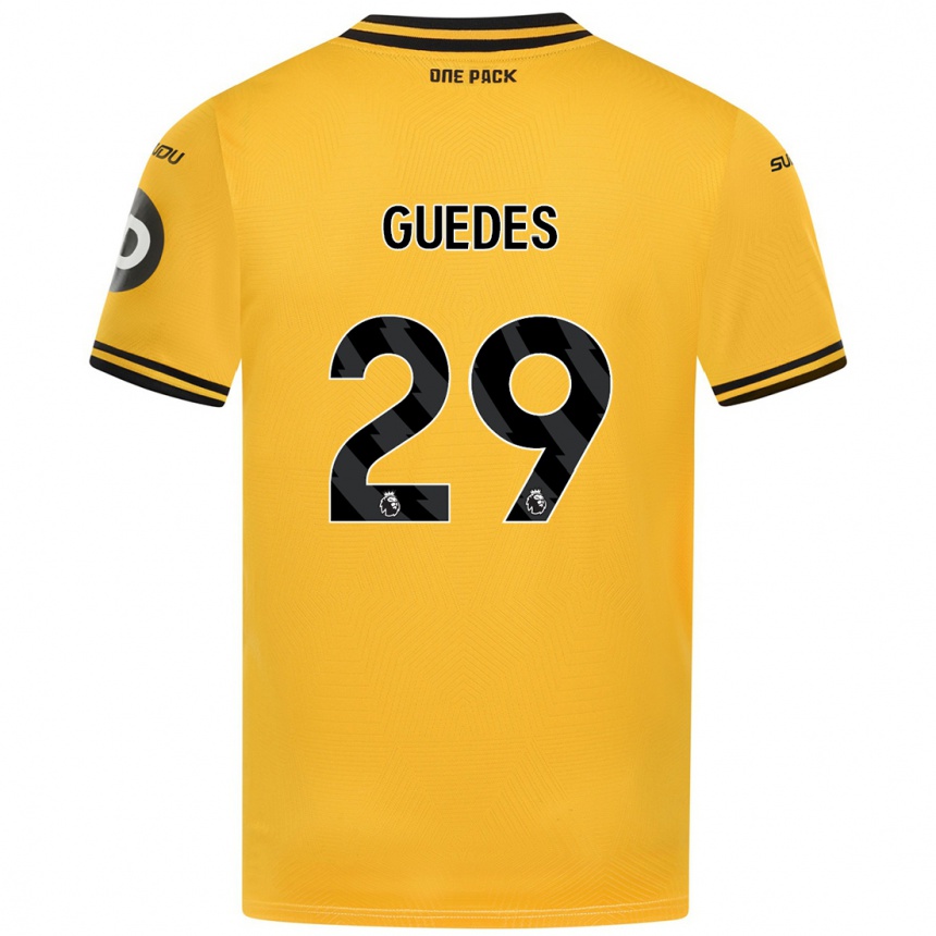 Kids Football Gonçalo Guedes #29 Yellow Home Jersey 2024/25 T-Shirt Canada