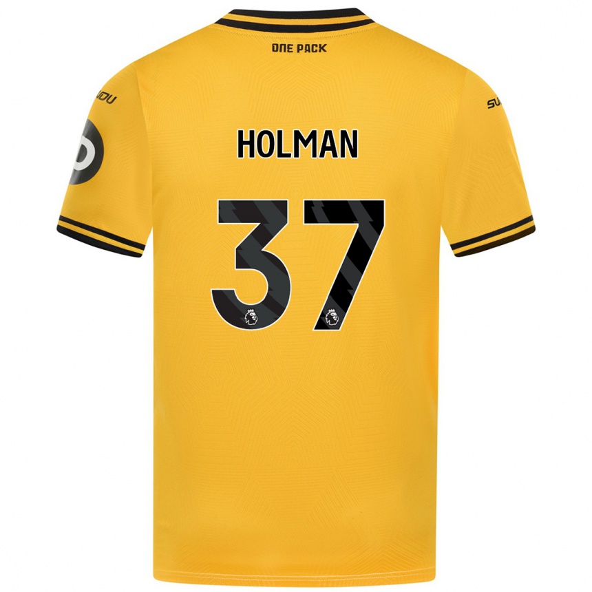 Kids Football Fletcher Holman #37 Yellow Home Jersey 2024/25 T-Shirt Canada