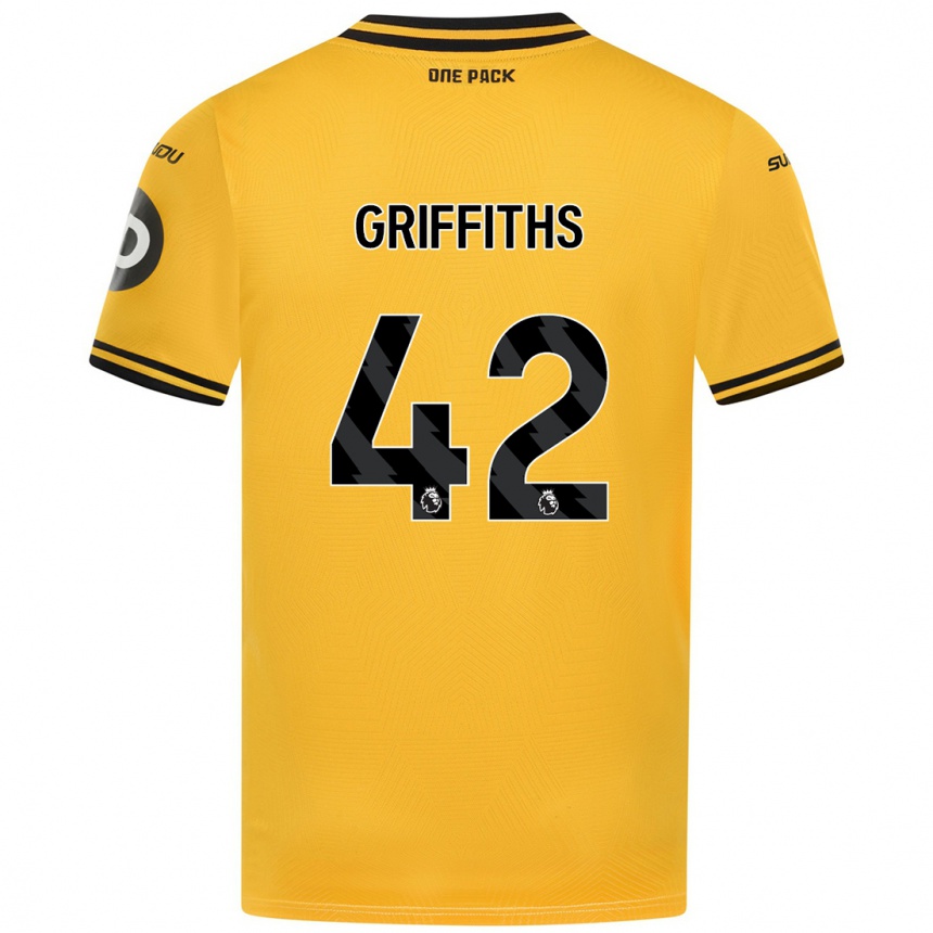 Enfant Football Maillot Harvey Griffiths #42 Jaune Tenues Domicile 2024/25 Canada