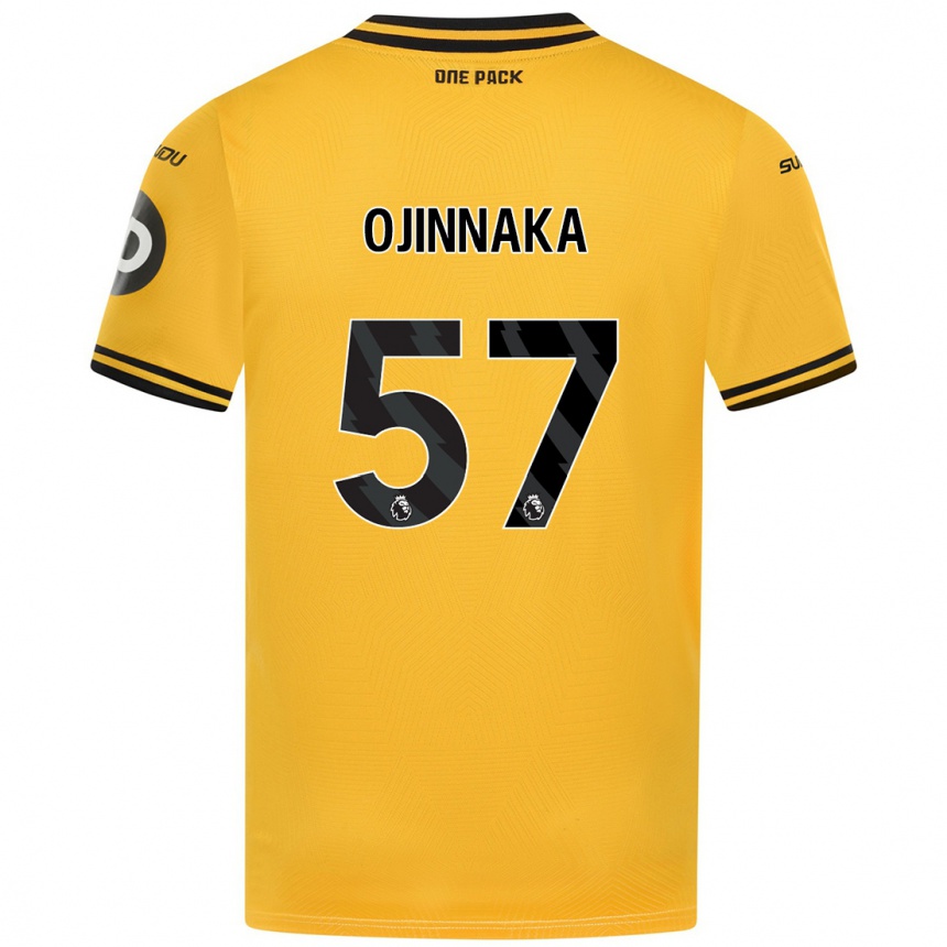 Kids Football Temple Ojinnaka #57 Yellow Home Jersey 2024/25 T-Shirt Canada