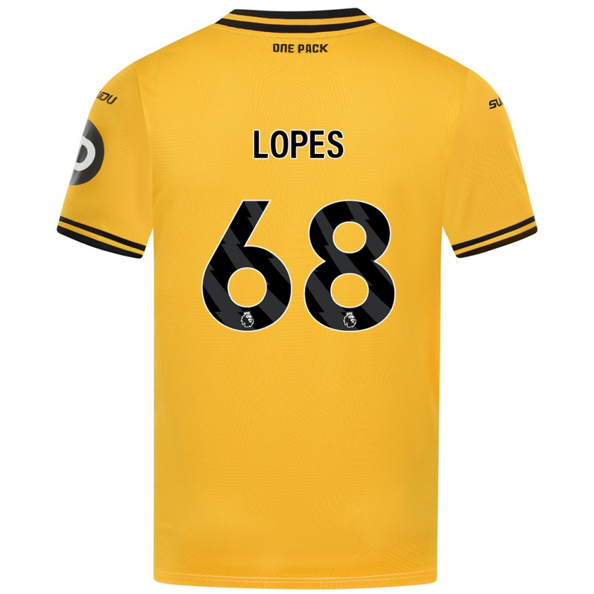 Enfant Football Maillot Leo Lopes #68 Jaune Tenues Domicile 2024/25 Canada