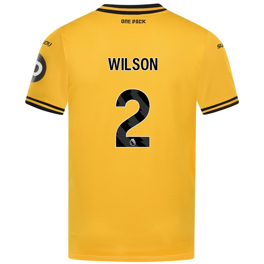 Kids Football Ellie Wilson #2 Yellow Home Jersey 2024/25 T-Shirt Canada