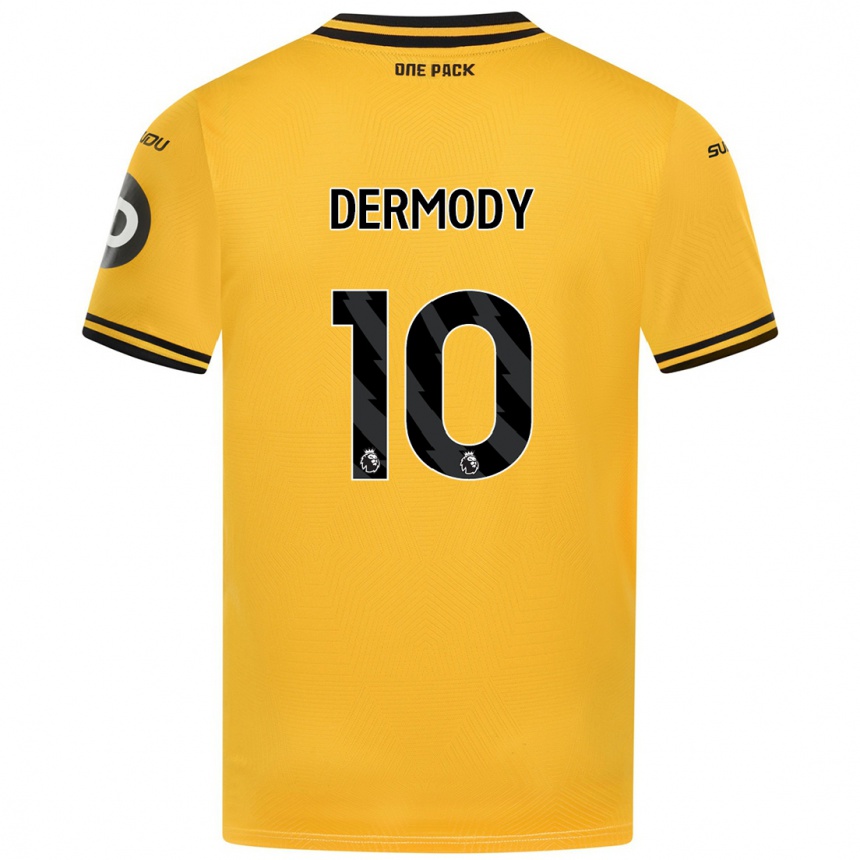 Enfant Football Maillot Helen Dermody #10 Jaune Tenues Domicile 2024/25 Canada