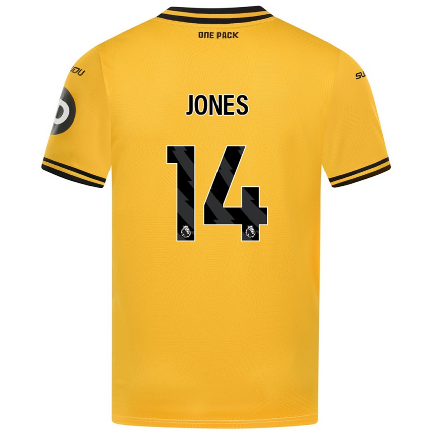 Kids Football Meesha Dudley-Jones #14 Yellow Home Jersey 2024/25 T-Shirt Canada