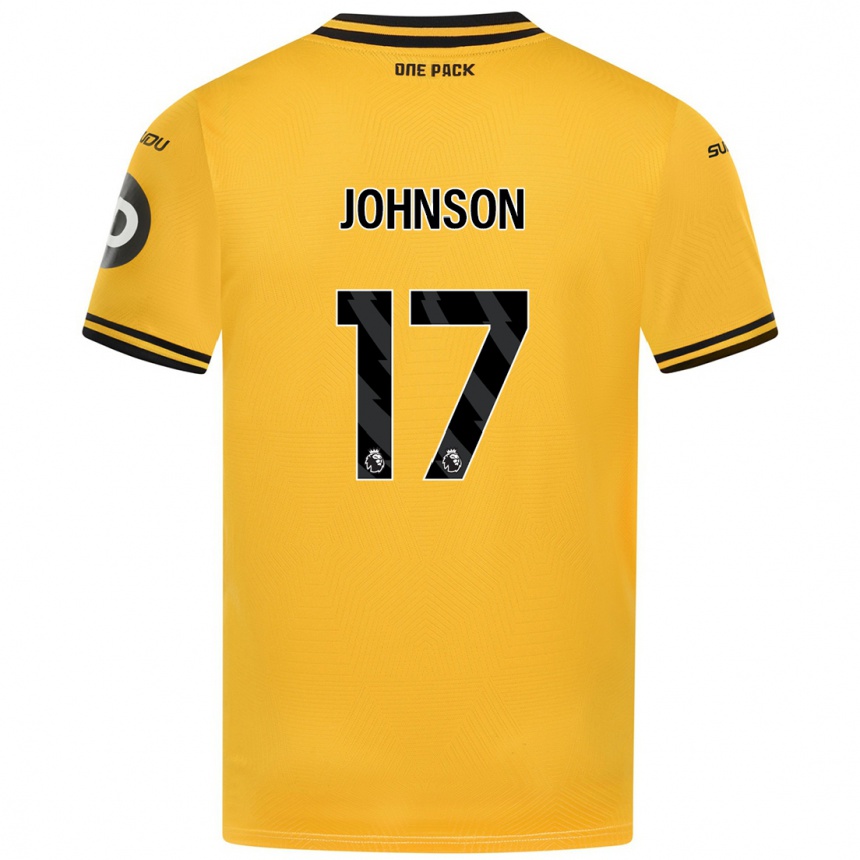 Enfant Football Maillot Katie Johnson #17 Jaune Tenues Domicile 2024/25 Canada