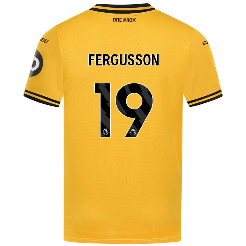 Kids Football Liv Fergusson #19 Yellow Home Jersey 2024/25 T-Shirt Canada