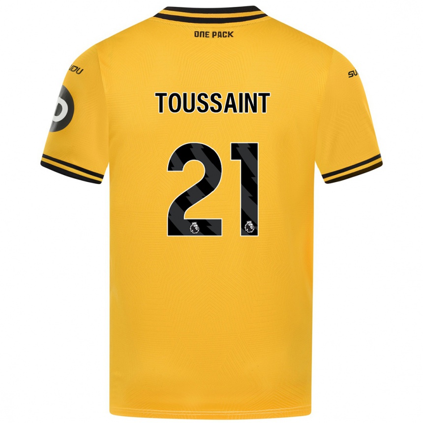 Kids Football Destiney Toussaint #21 Yellow Home Jersey 2024/25 T-Shirt Canada