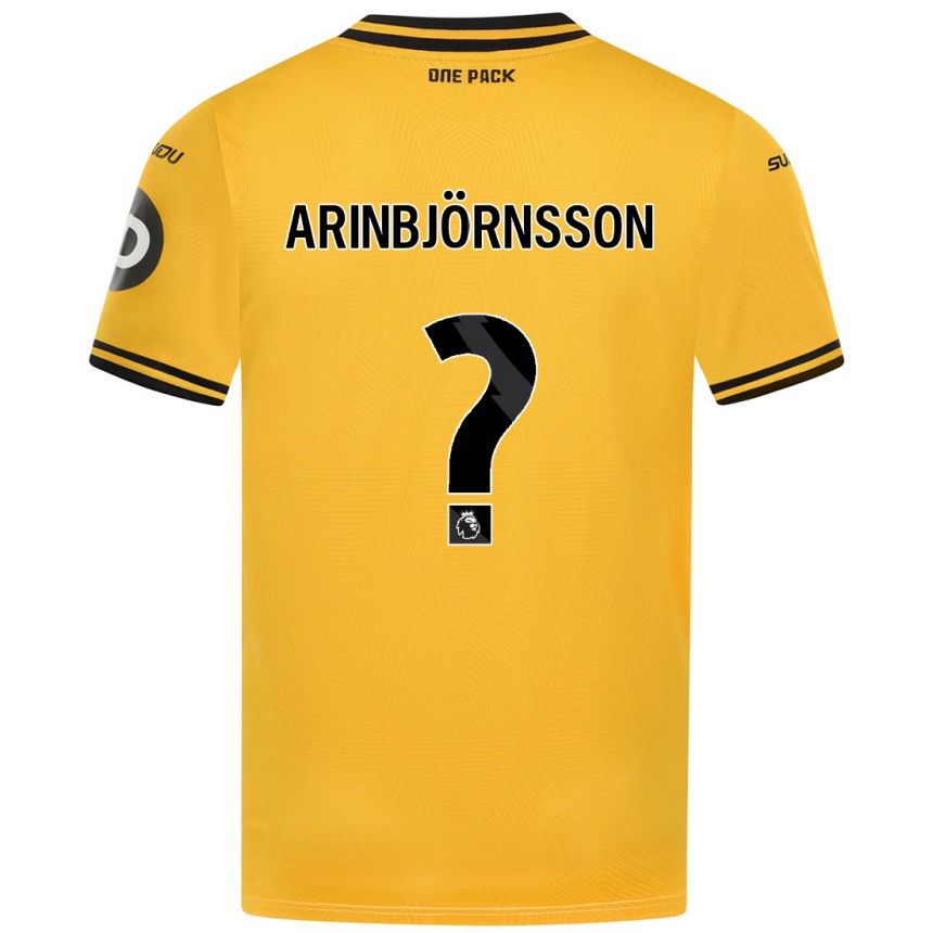 Enfant Football Maillot Pálmi Rafn Arinbjörnsson #0 Jaune Tenues Domicile 2024/25 Canada