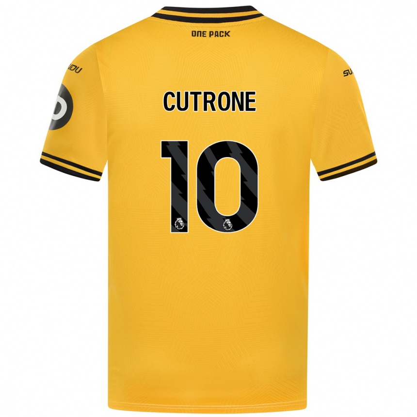 Kids Football Patrick Cutrone #10 Yellow Home Jersey 2024/25 T-Shirt Canada