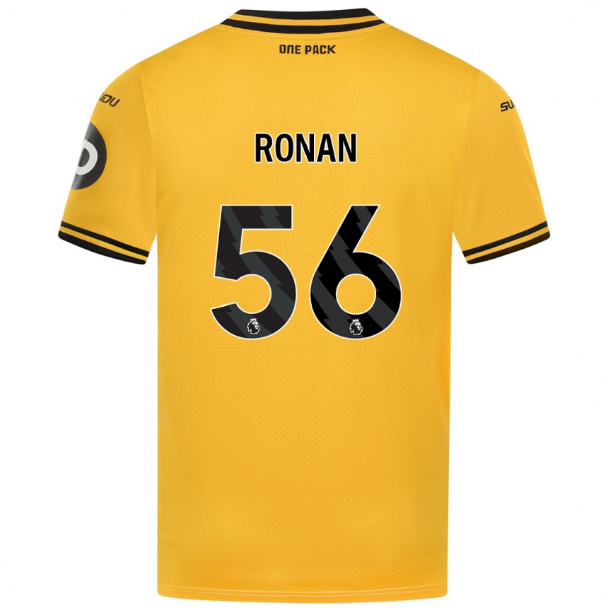 Kids Football Connor Ronan #56 Yellow Home Jersey 2024/25 T-Shirt Canada