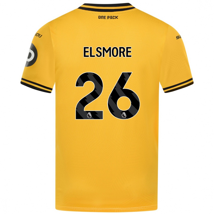 Enfant Football Maillot Ria Elsmore #26 Jaune Tenues Domicile 2024/25 Canada