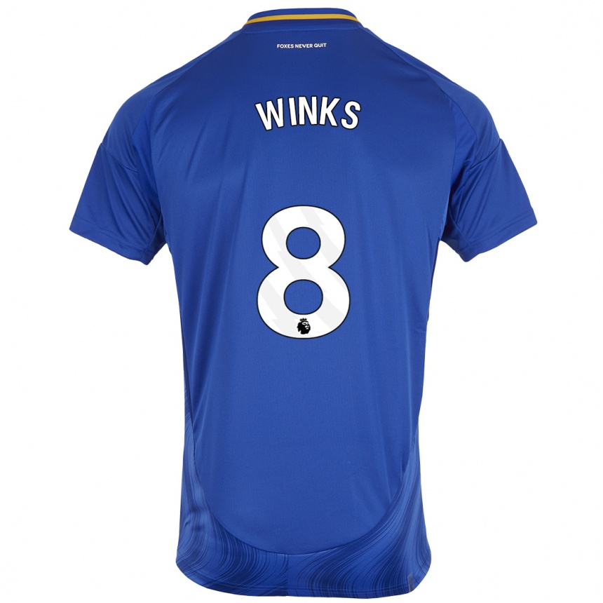 Kids Football Harry Winks #8 Blue White Home Jersey 2024/25 T-Shirt Canada