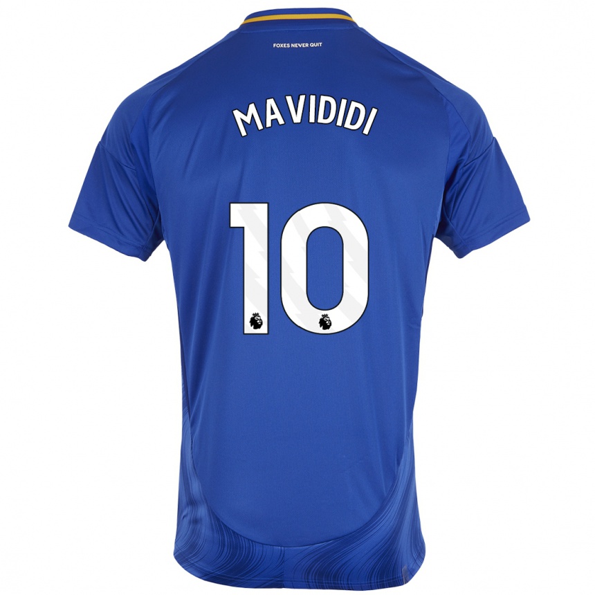 Kids Football Stephy Mavididi #10 Blue White Home Jersey 2024/25 T-Shirt Canada