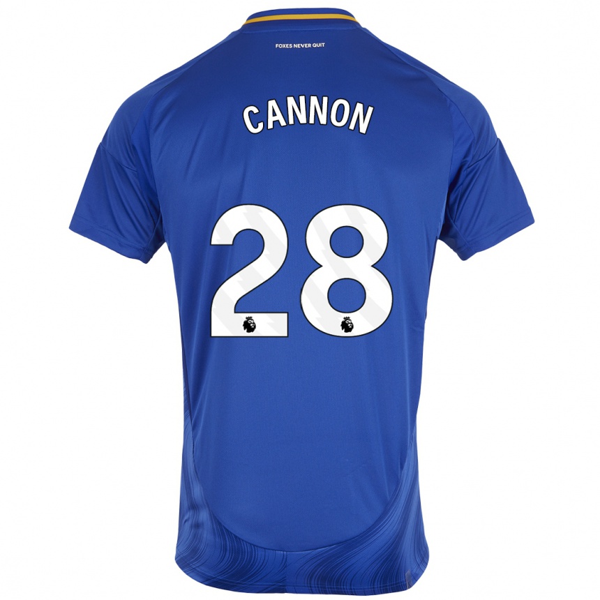 Kids Football Thomas Cannon #28 Blue White Home Jersey 2024/25 T-Shirt Canada