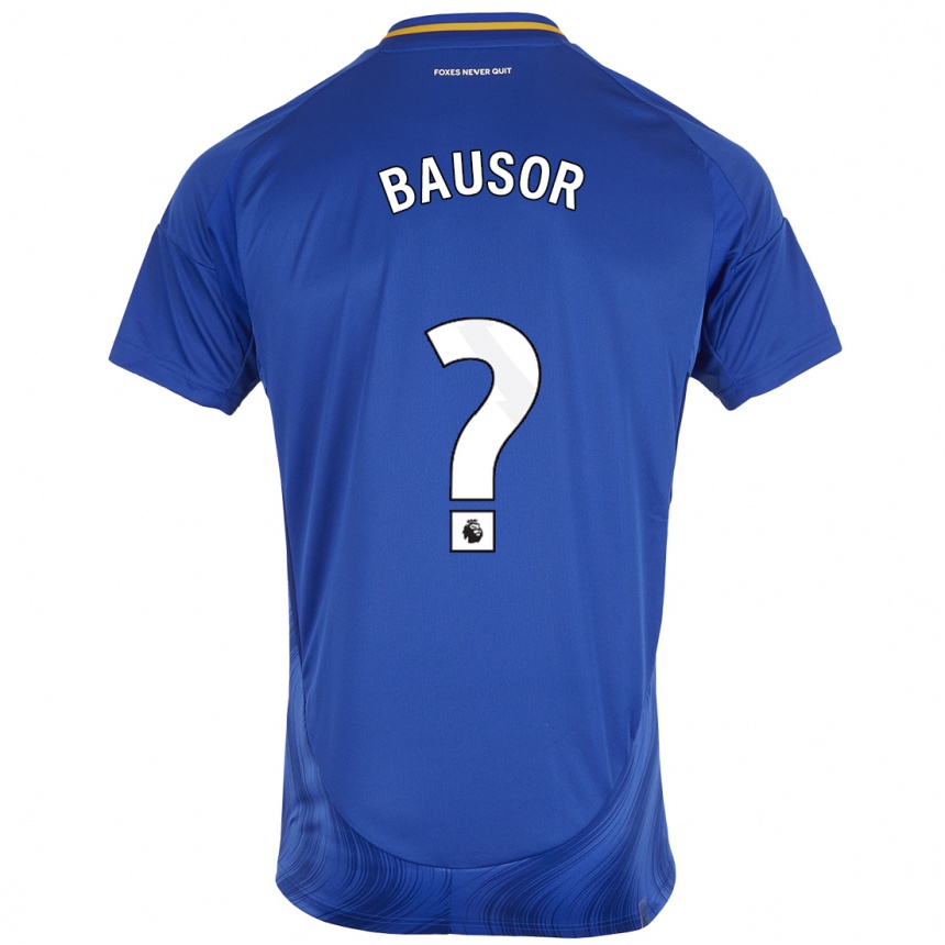 Enfant Football Maillot Stevie Bausor #0 Bleu Blanc Tenues Domicile 2024/25 Canada