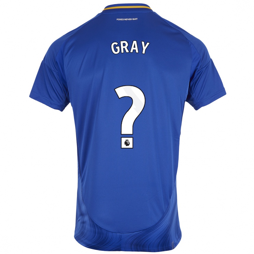 Enfant Football Maillot Kevon Gray #0 Bleu Blanc Tenues Domicile 2024/25 Canada