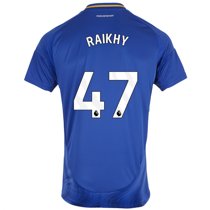 Kids Football Arjan Raikhy #47 Blue White Home Jersey 2024/25 T-Shirt Canada