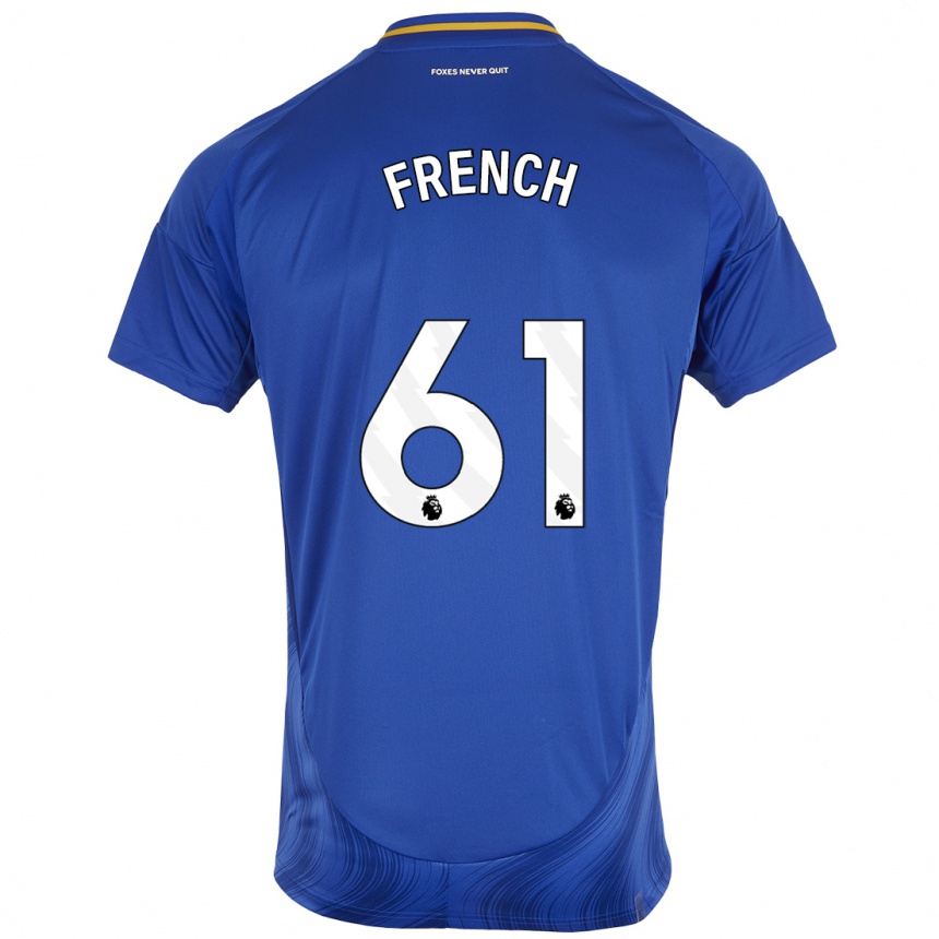 Enfant Football Maillot Harry French #61 Bleu Blanc Tenues Domicile 2024/25 Canada