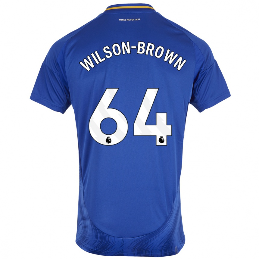 Kids Football Thomas Wilson-Brown #64 Blue White Home Jersey 2024/25 T-Shirt Canada