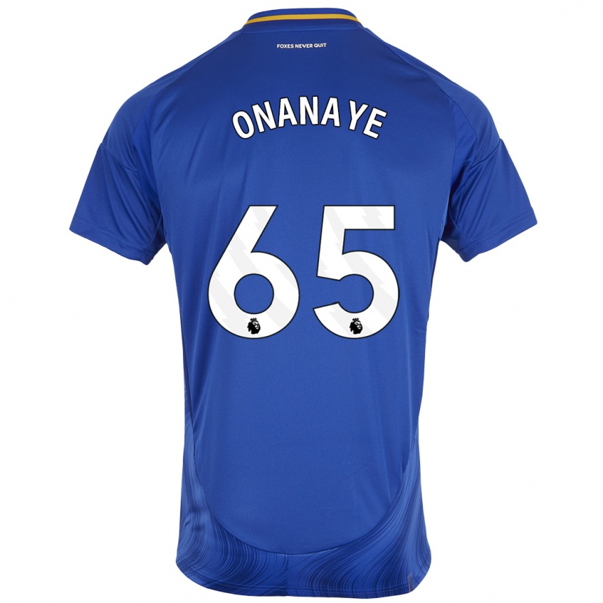 Kids Football Toby Onanaye #65 Blue White Home Jersey 2024/25 T-Shirt Canada