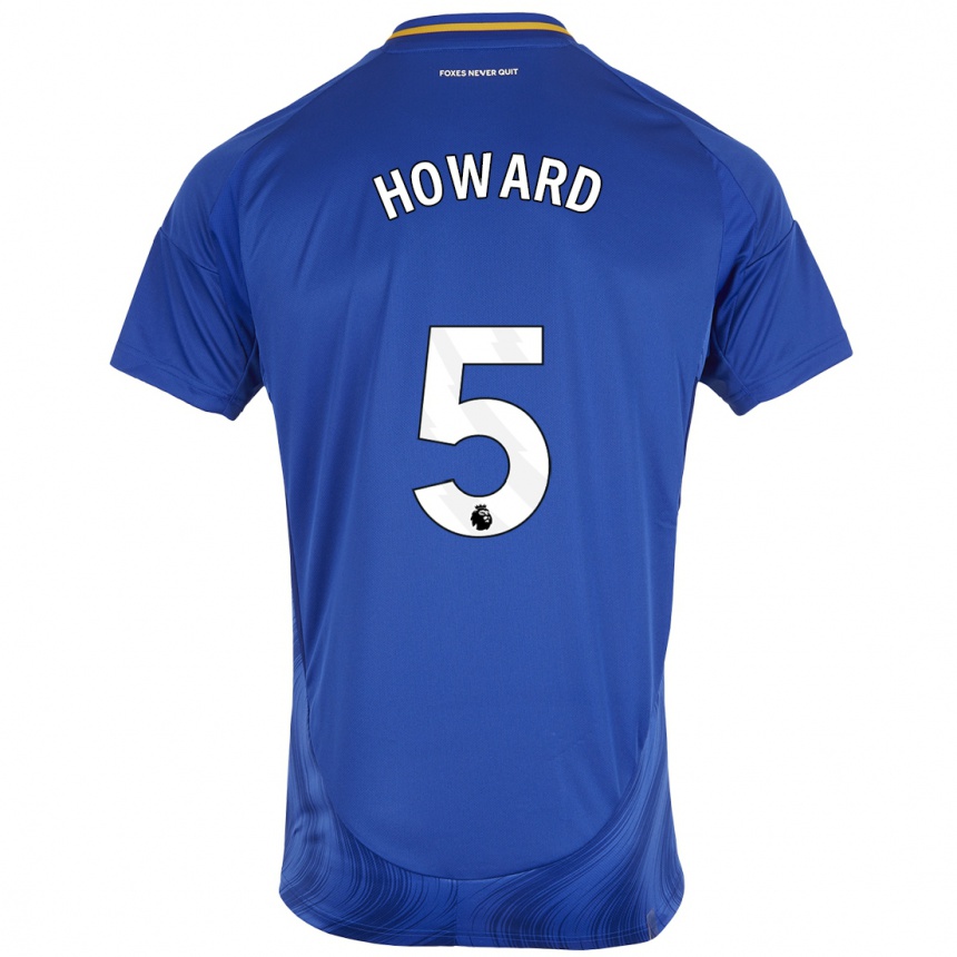 Kids Football Sophie Howard #5 Blue White Home Jersey 2024/25 T-Shirt Canada