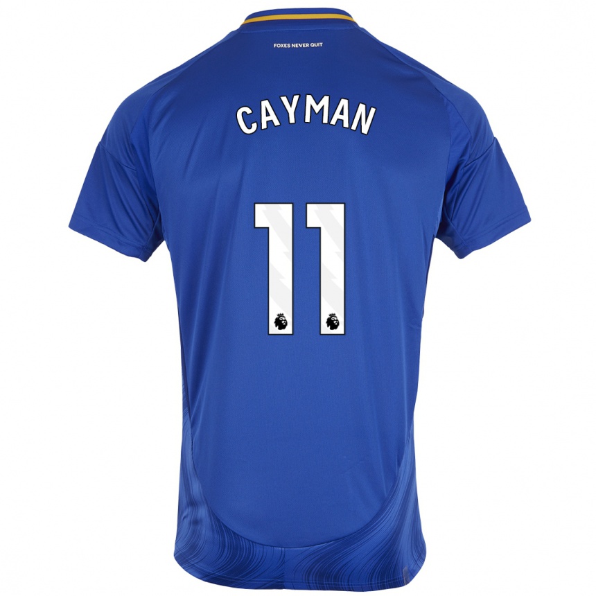 Kids Football Janice Cayman #11 Blue White Home Jersey 2024/25 T-Shirt Canada