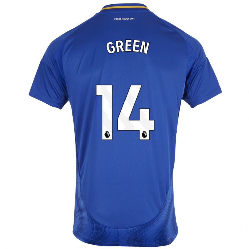 Enfant Football Maillot Josie Green #14 Bleu Blanc Tenues Domicile 2024/25 Canada