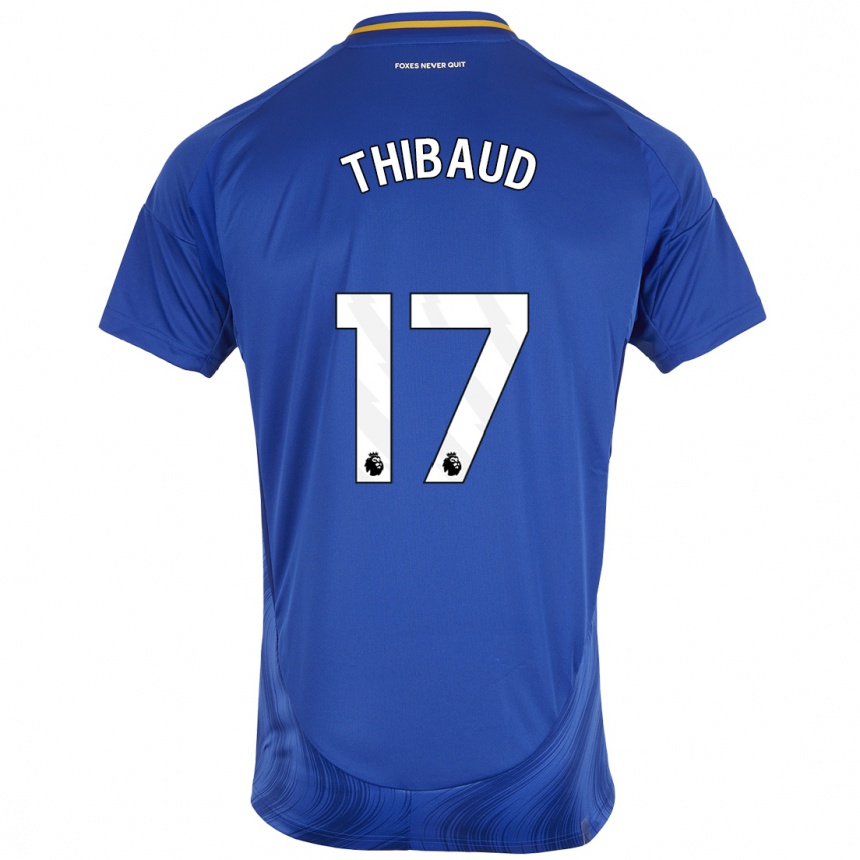 Kids Football Julie Thibaud #17 Blue White Home Jersey 2024/25 T-Shirt Canada