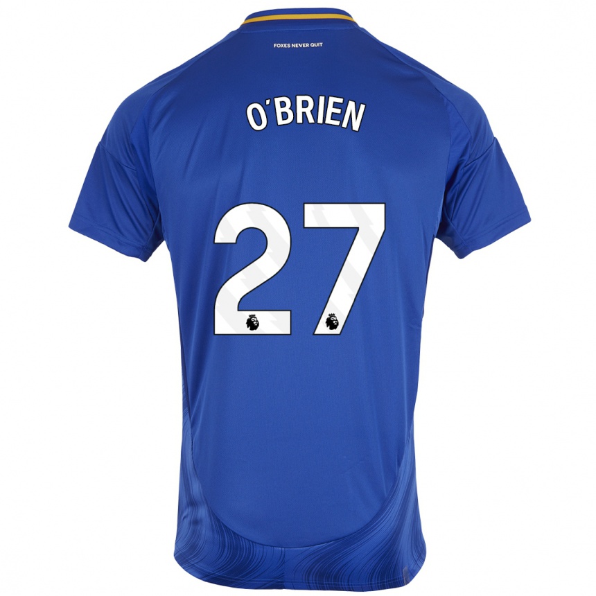 Enfant Football Maillot Shannon O'brien #27 Bleu Blanc Tenues Domicile 2024/25 Canada