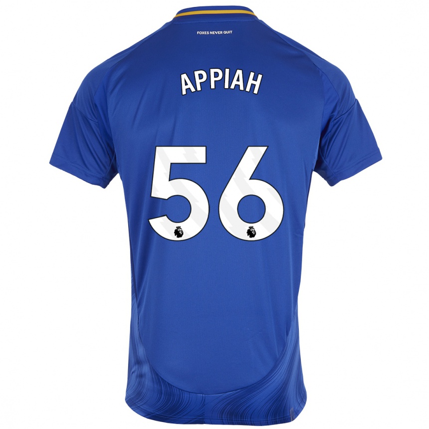 Kids Football Paul Appiah #56 Blue White Home Jersey 2024/25 T-Shirt Canada