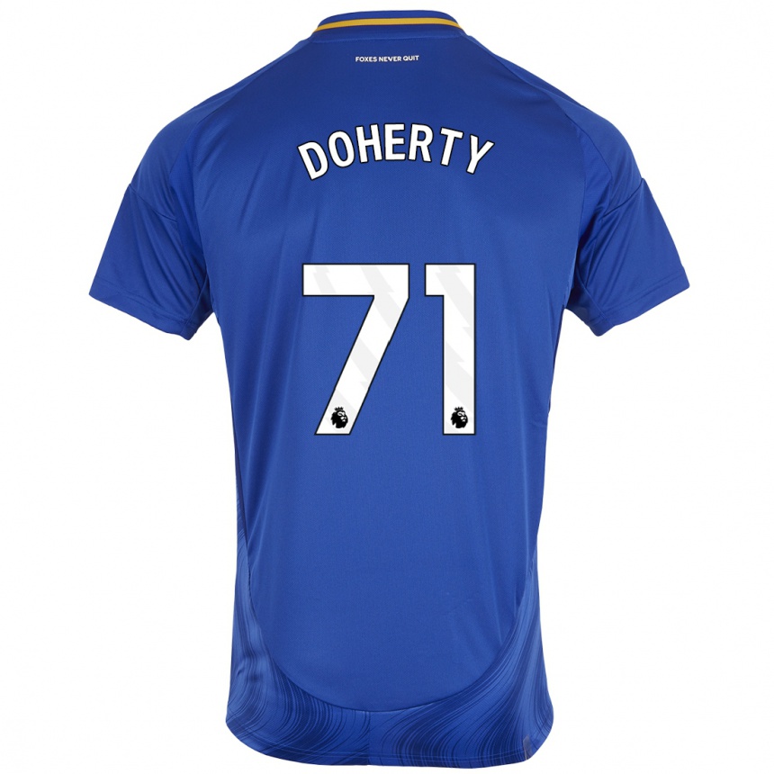 Kids Football Arlo Doherty #71 Blue White Home Jersey 2024/25 T-Shirt Canada