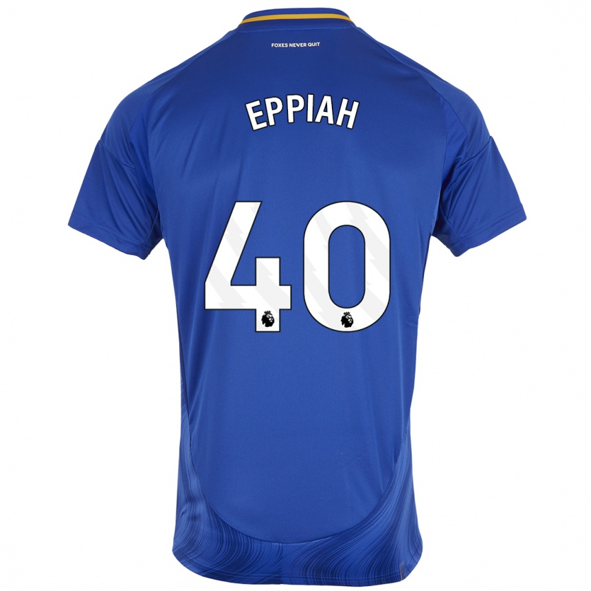 Enfant Football Maillot Josh Eppiah #40 Bleu Blanc Tenues Domicile 2024/25 Canada