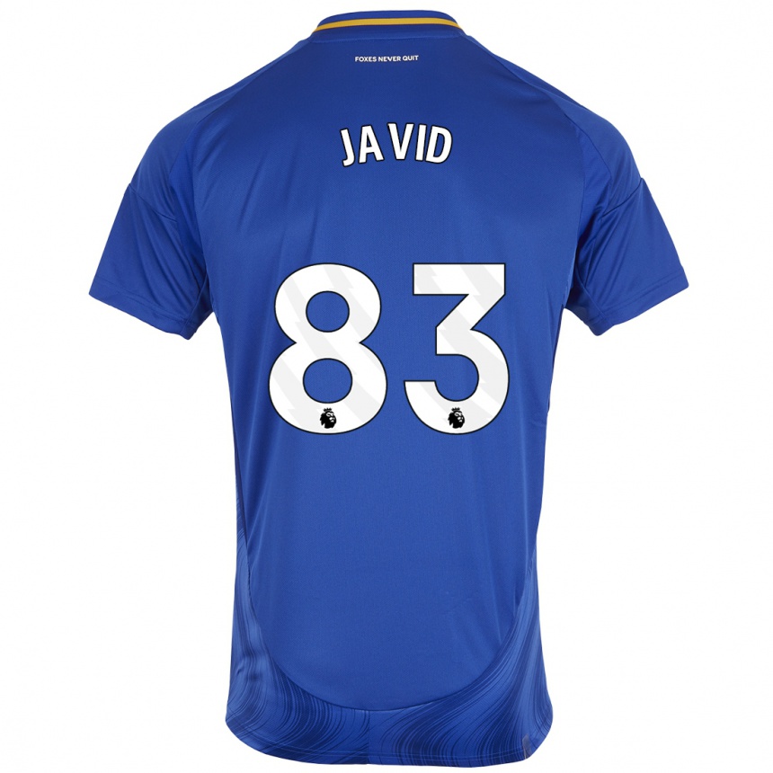 Kids Football Abdullah Javid #83 Blue White Home Jersey 2024/25 T-Shirt Canada