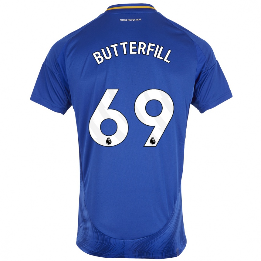 Kids Football Jack Butterfill #69 Blue White Home Jersey 2024/25 T-Shirt Canada