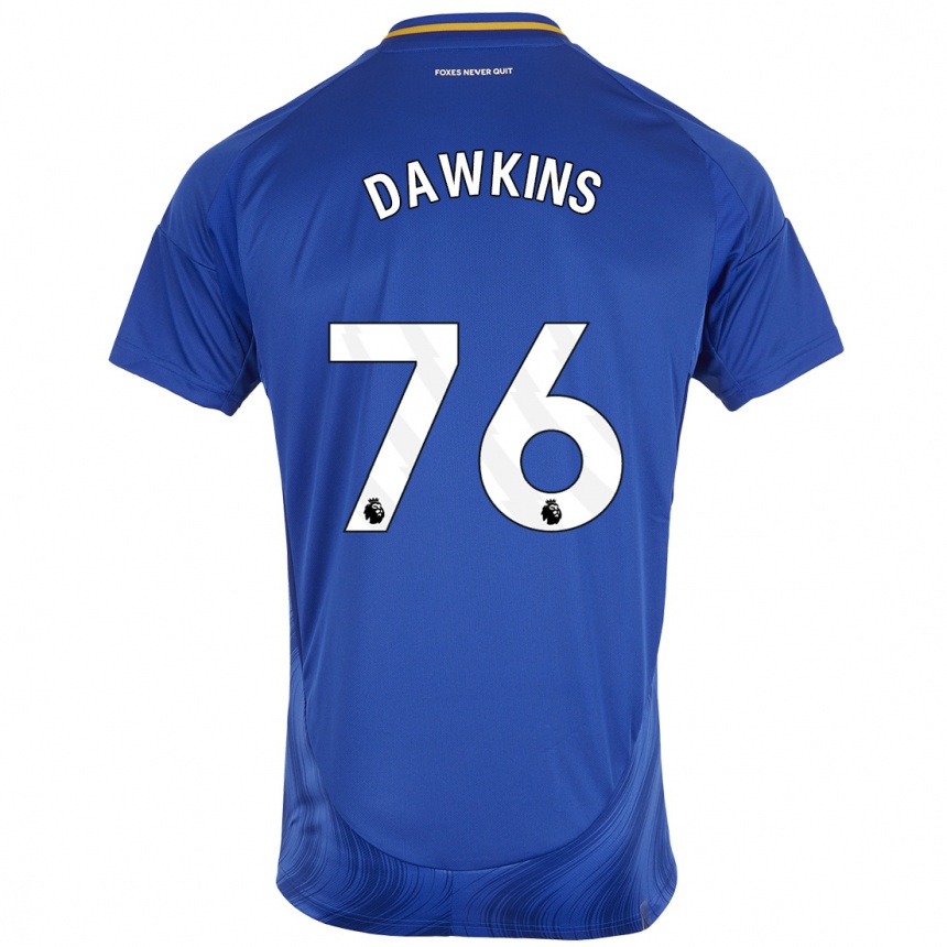 Kids Football Kartell Dawkins #76 Blue White Home Jersey 2024/25 T-Shirt Canada