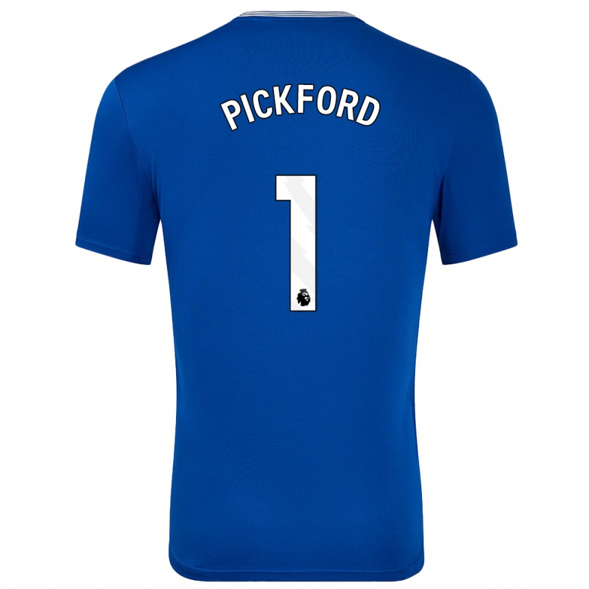 Enfant Football Maillot Pickford #1 Bleu Avec Tenues Domicile 2024/25 Canada