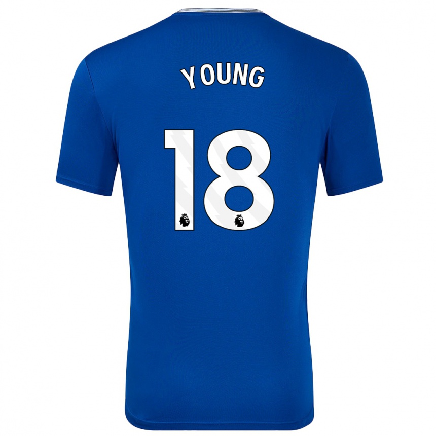 Enfant Football Maillot Ashley Young #18 Bleu Avec Tenues Domicile 2024/25 Canada