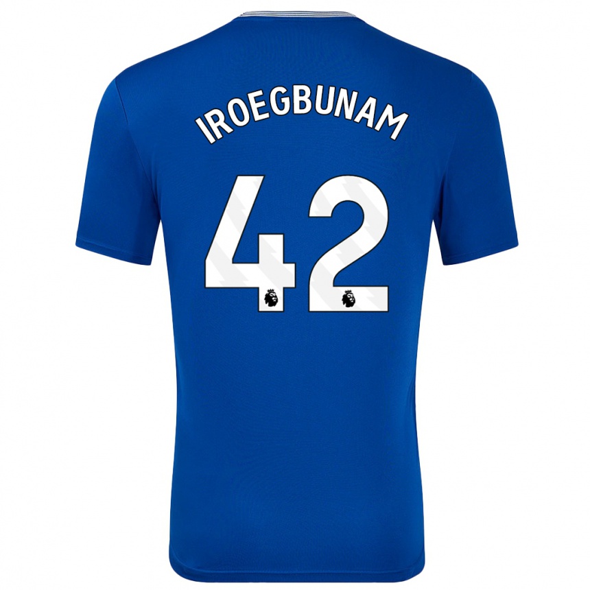 Kids Football Tim Iroegbunam #42 Blue With Home Jersey 2024/25 T-Shirt Canada